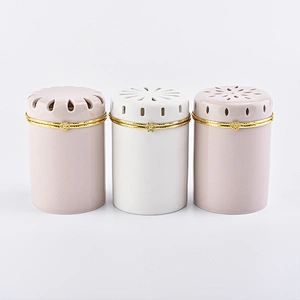 Pink ceramic candle holders for home decor scented candle jar