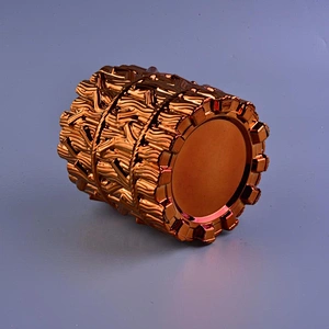 Luxury branch tree design gold crystal glass candle holders 8oz 10oz 12oz