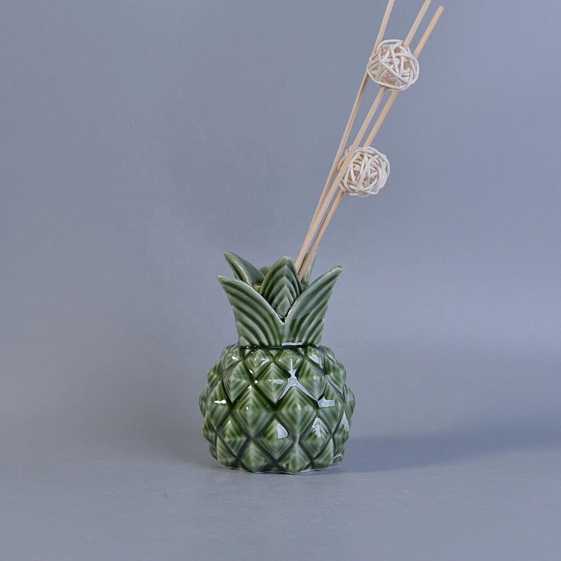 Sunny Wholesales pineapple empty ceramic candle vessels with lids