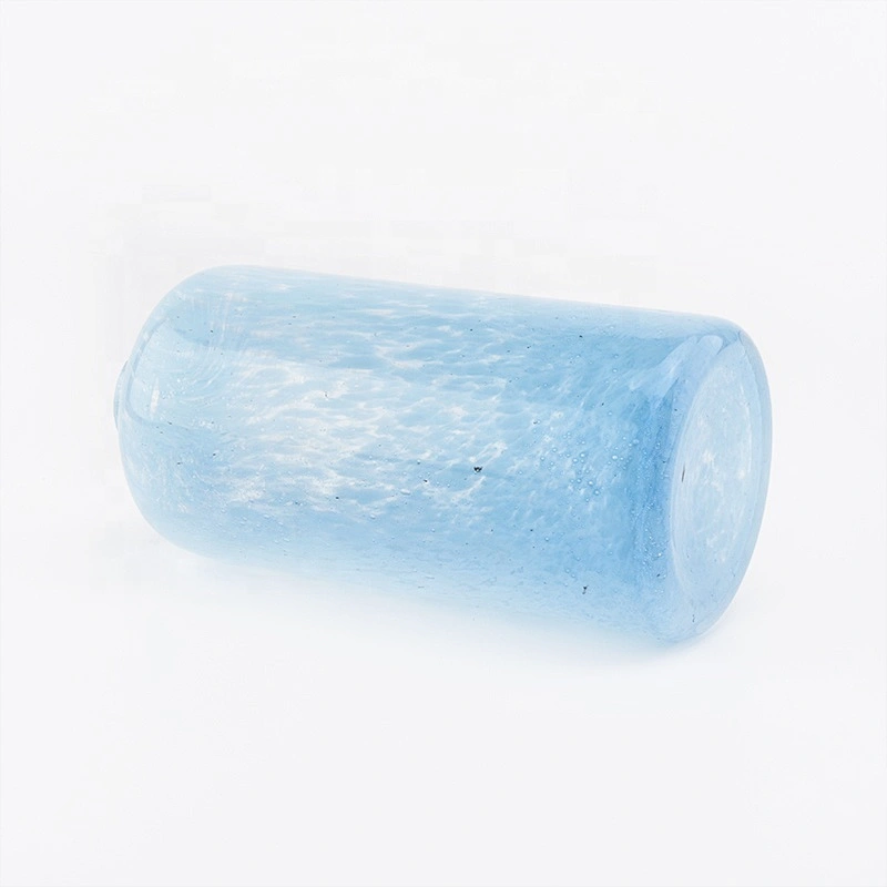10oz luxury sky blue overlay glass diffuser bottle