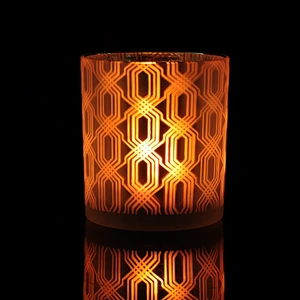 8oz 10oz 12oz Wholesales matte spraying tealight glass candle jar