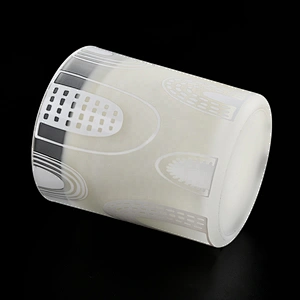 Sunny design luxury white and black matte glass candle jar holders