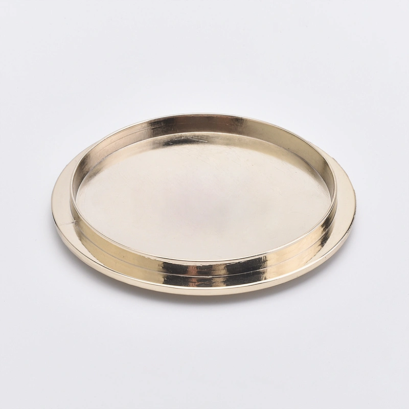 home decor glass candle jar metal lid