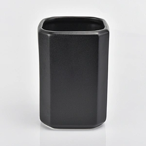 glazing black ceramic glass bath accessories sets ceramic bottle tumbler water holder