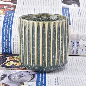 Stripe Ceramic Candle Holders decorative Candle container