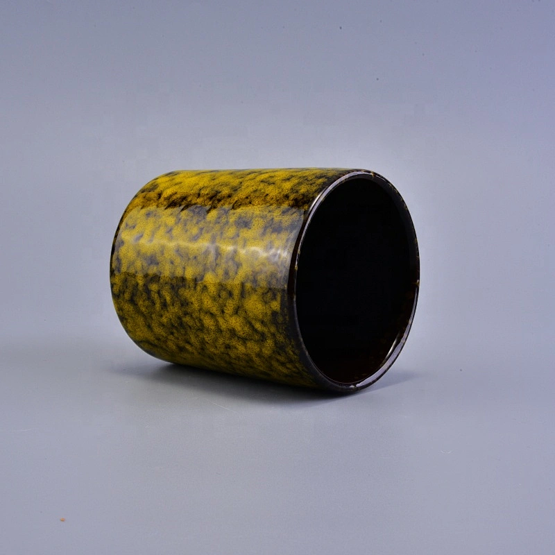Vintage printing aroma ceramic empty candle jar bulk