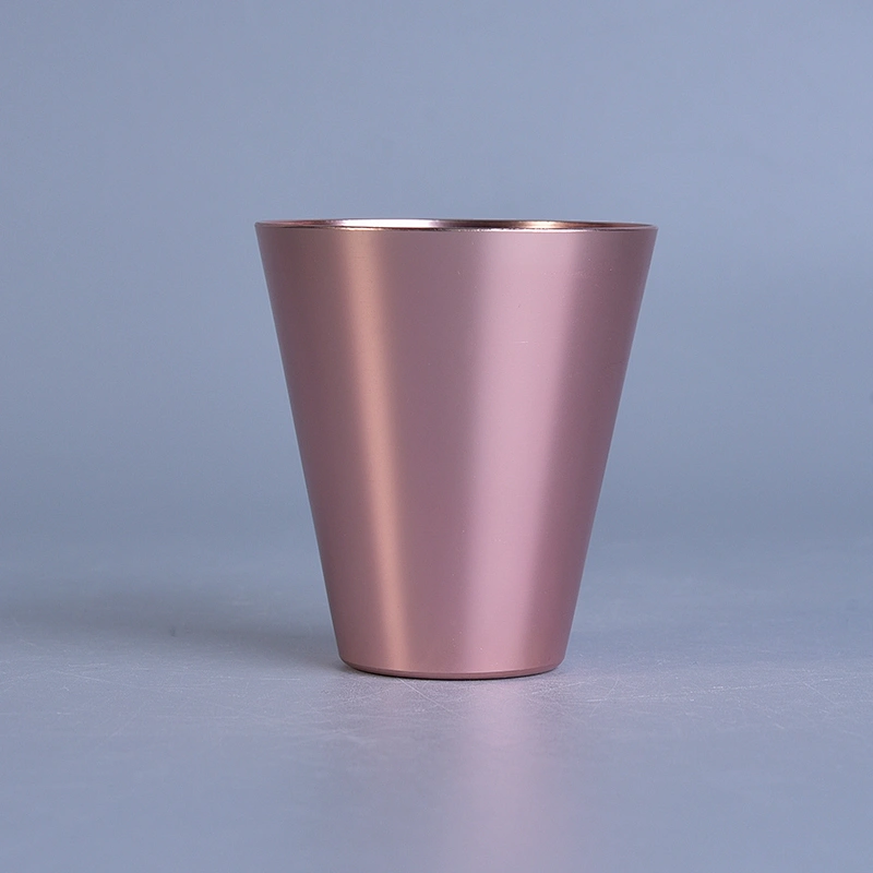 Vintage pillar aluminum tealight candle holder metal
