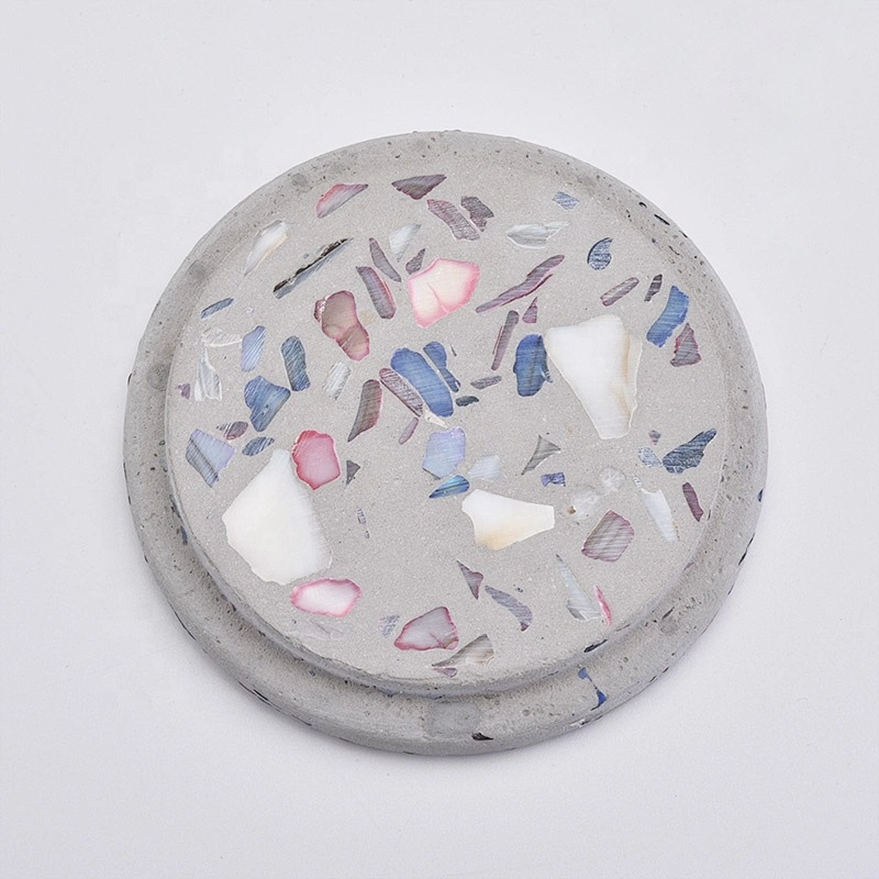 luxury custom concrete cement lid for candle jars