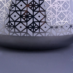 Sunny custom printing silver scented ceramic candle vessel with lid