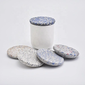 luxury custom concrete cement lid for candle jars