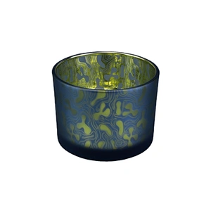Sunny custom matte blue glass candle holder containers 10oz 12oz 16oz