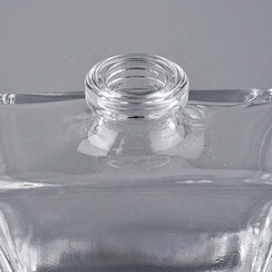 1/3 oz (10ml) Flat-Square Clear Glass Bottle (Heavy Base Bottom)