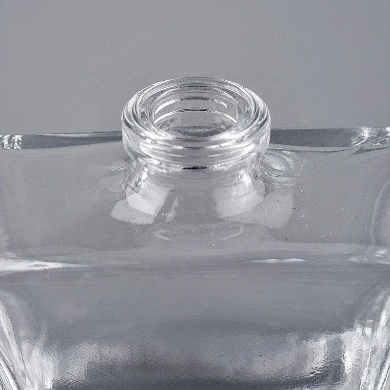 1/3 oz (10ml) Flat-Square Clear Glass Bottle (Heavy Base Bottom)