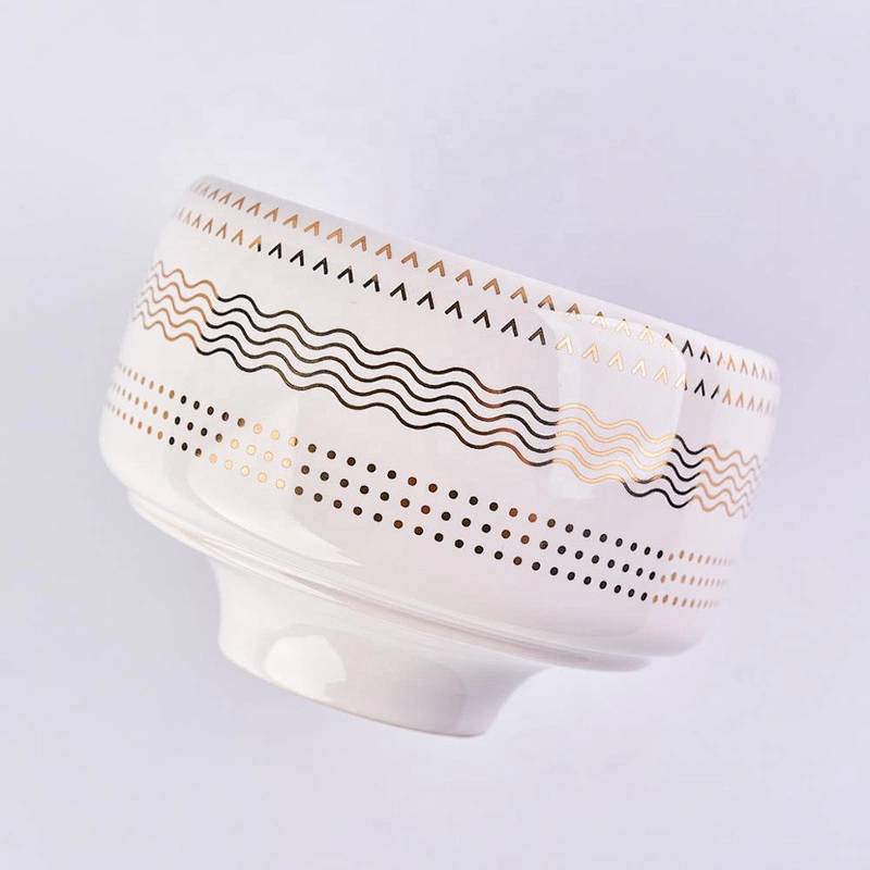 Wholesales hot stamping decorative marble ceramic candle holders