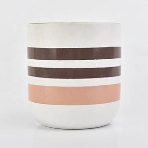 Wholesales christmas porcelain gold empty ceramic candle jar