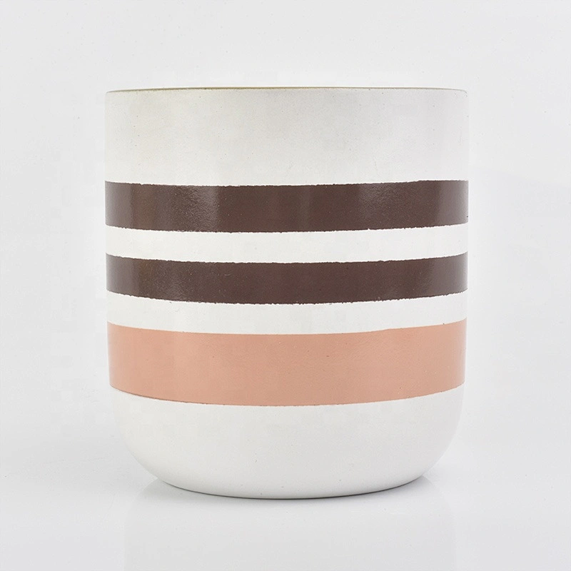 Wholesales christmas porcelain gold empty ceramic candle jar