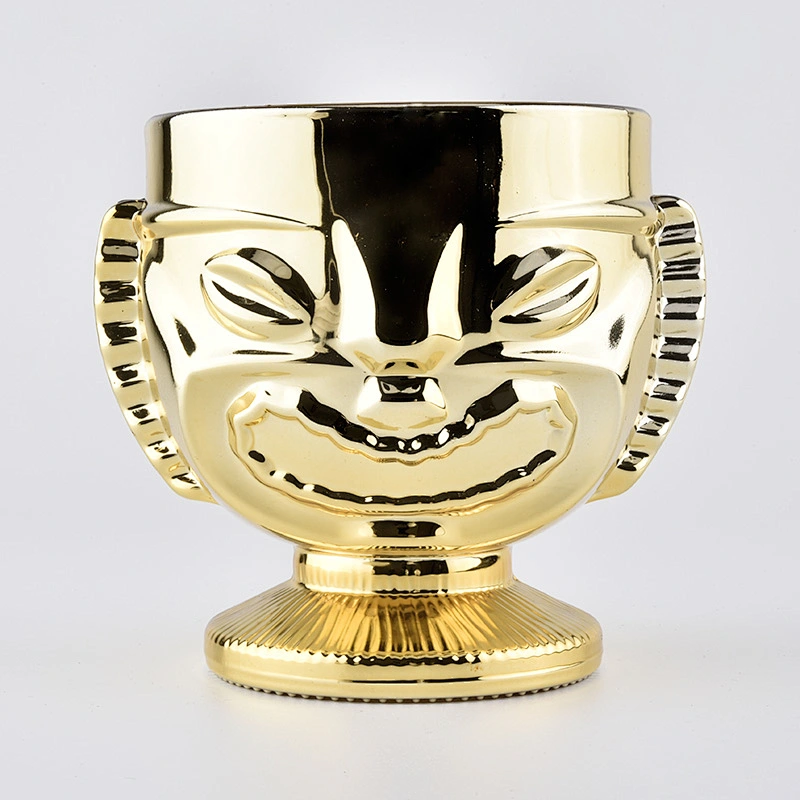 electroplating glass candlestick wholesale glass holder home decoration candle jars
