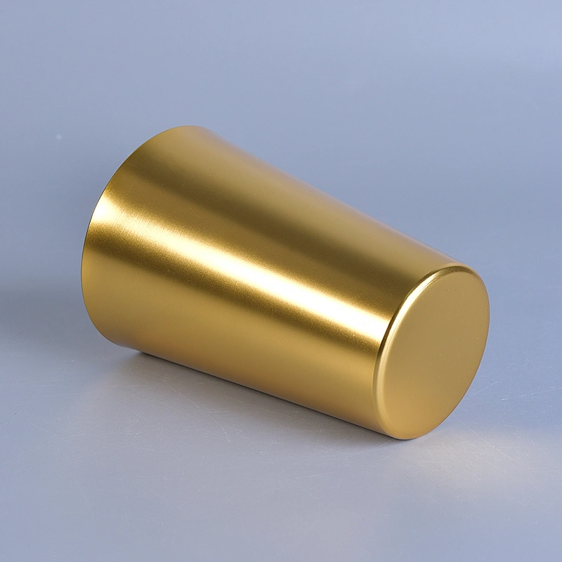 Decorative Gold Candle Holder Metal Material