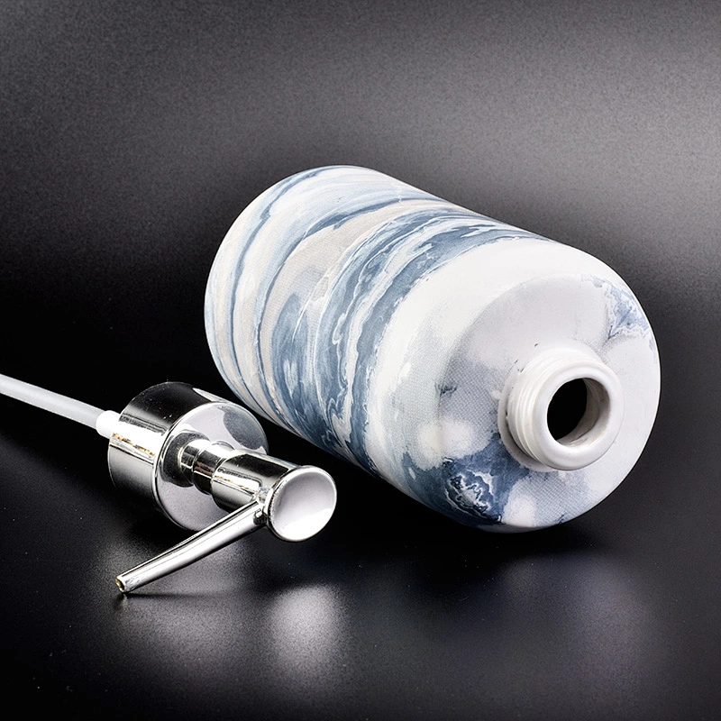 Marble Ceramic Lotion Dispenser Bathroom Accessories Sets