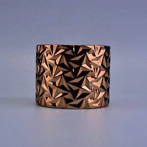 Wholesales golden tealight ceramic geometric candle holder