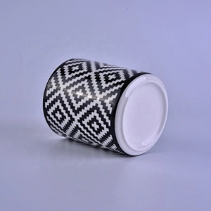 Cylinder pillar ceramic black jar candle making suppliers