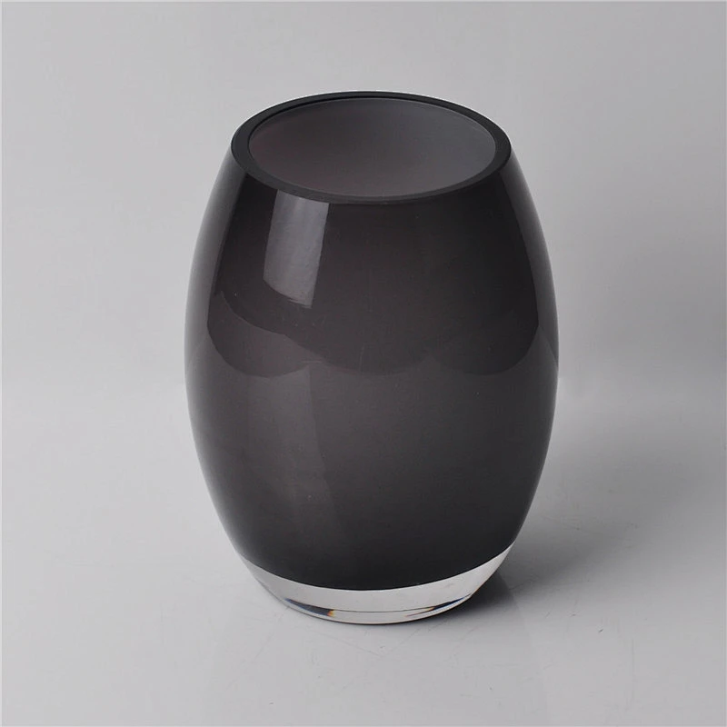 Luxury black glass cut candle holders