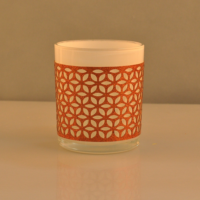 Wholesales woven luxury glass candle jar in bulk 6oz 8oz 10oz