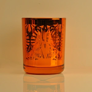 10oz 20oz Wholesales laser electroplated glass candle holders for home decor