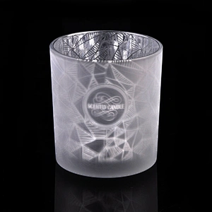 Wholesales custom electroplated white scented tealight glass candle holder
