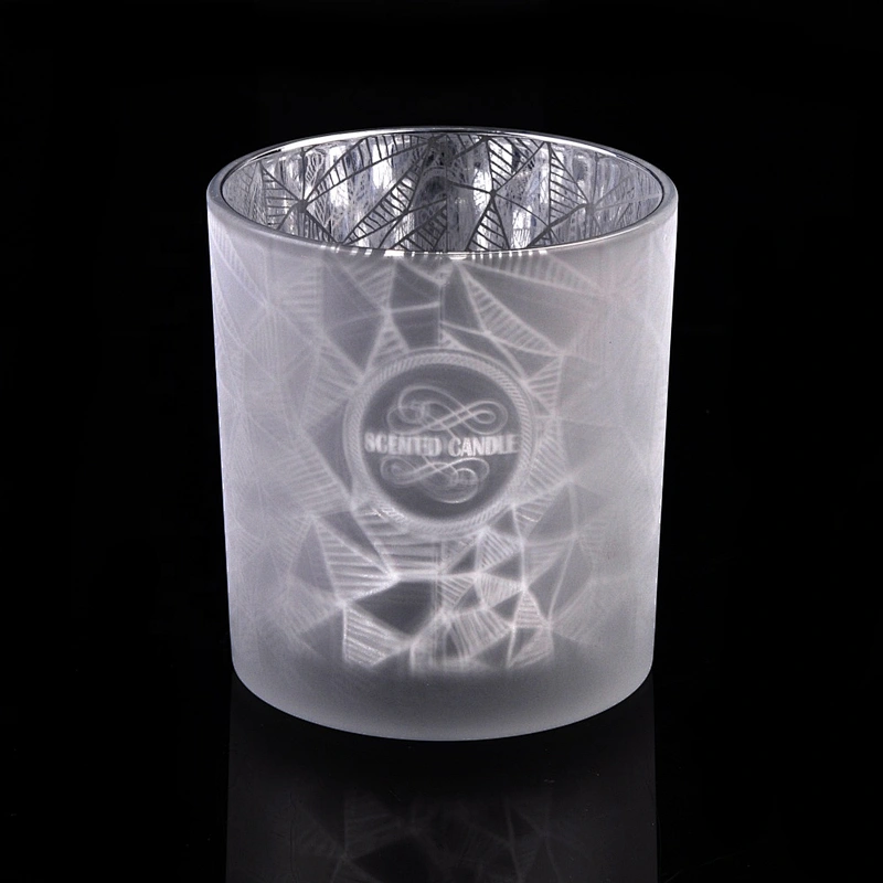 Wholesales custom electroplated white scented tealight glass candle holder