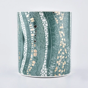 Wholesales stylish custom logo candle ceramic holder jar
