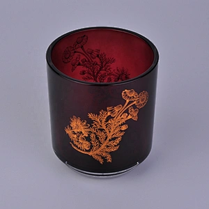 Wholesales home decorative empty glass candle container