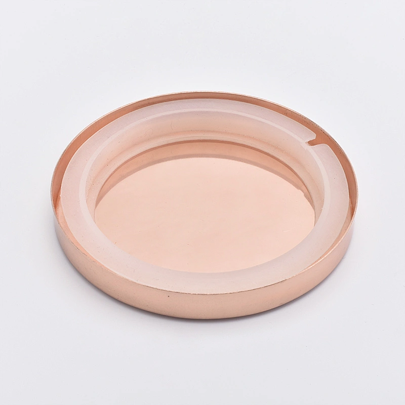 Stainless steel metal lid for candle jars