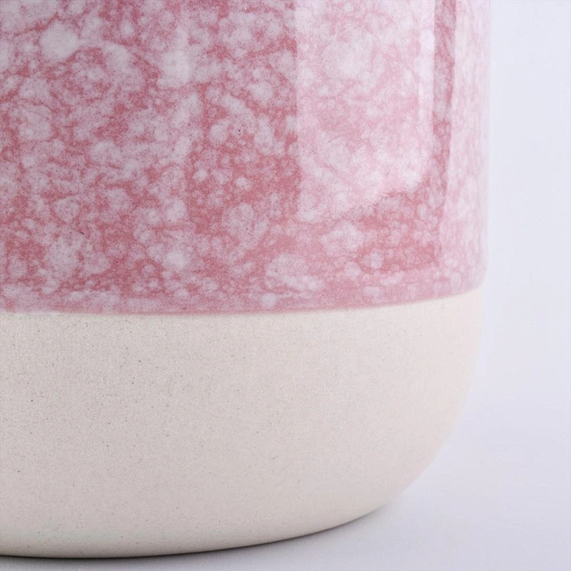 10oz 20oz Wholesales custom pink luxury ceramic candle jar holders