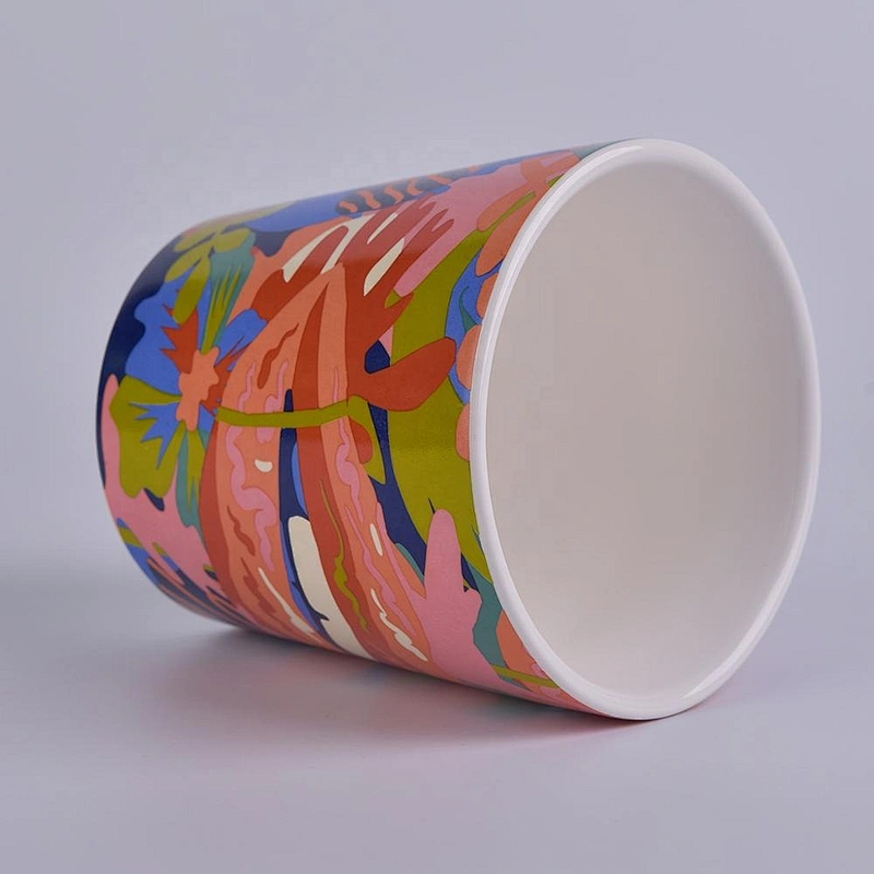 Customized luxury votive ceramic candle holders 8oz 10oz