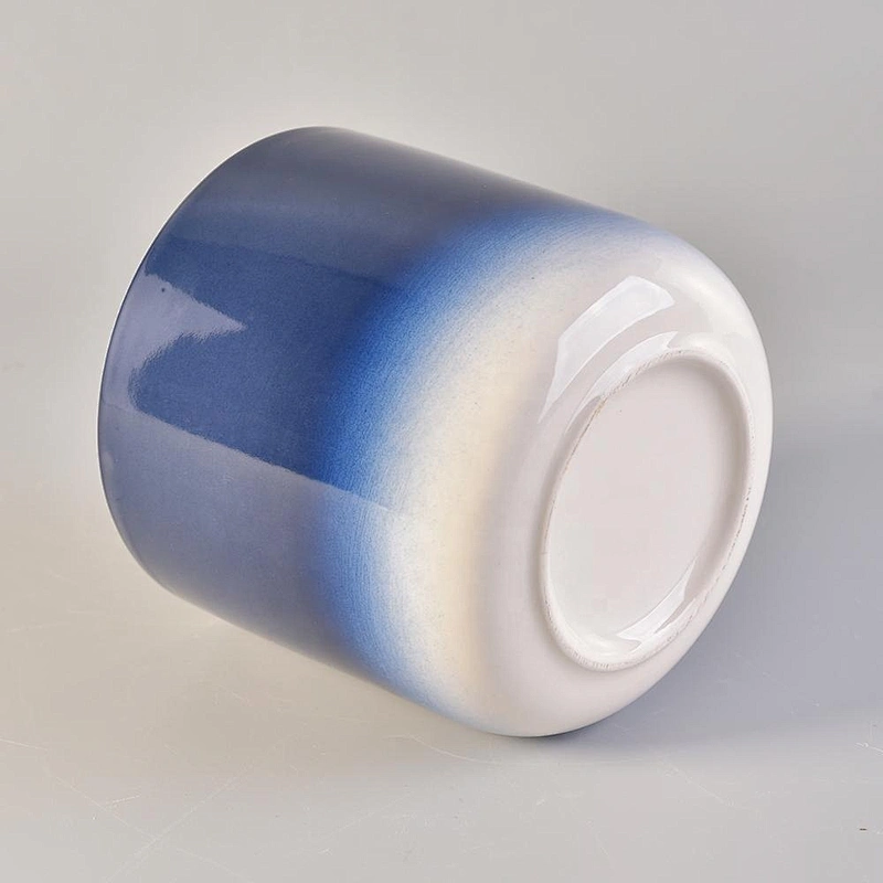 Home decoration Wholesales electroplated blue luxury ceramic candle holders
