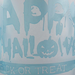 OEM ODM halloween matte custom glass candle jars holder home decoration