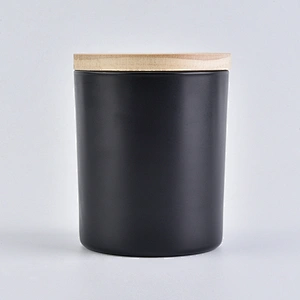 10oz matte black glass candle holders