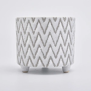 Wave Pattern Ceramic Candle Holders Votive Candlestick for Home Decor
