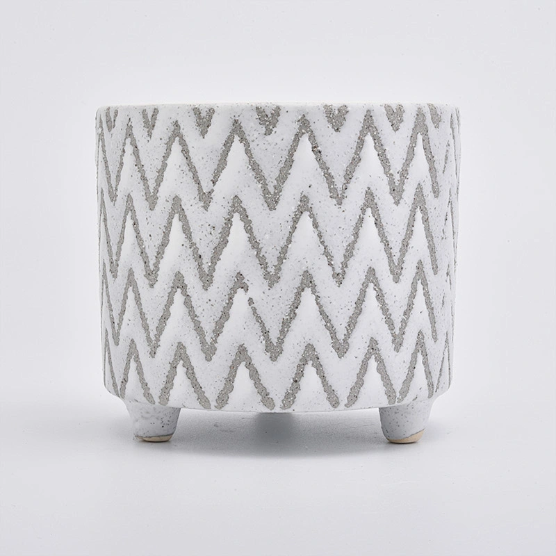 Wave Pattern Ceramic Candle Holders Votive Candlestick for Home Decor