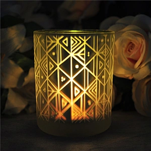 Custom frosted tealight glass jars for candle making