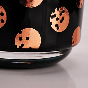 Sunny votive black glass candle holder 10oz 12oz
