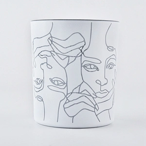 luxury white glass custom candle glass jars