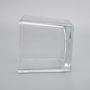 hot sales glass cube candle jar