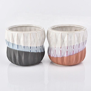 600ML Home decor geometric ceramic candle holder