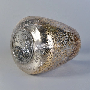 8oz 10oz 12oz Wholesales custom golden electroplated luxury glass candle holder