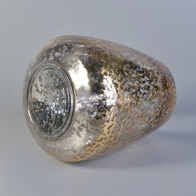 8oz 10oz 12oz Wholesales custom golden electroplated luxury glass candle holder