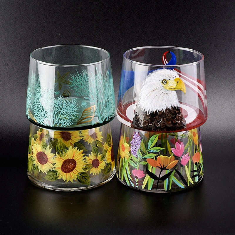 Luxury Elegant Empty Candle Glass Jars Container
