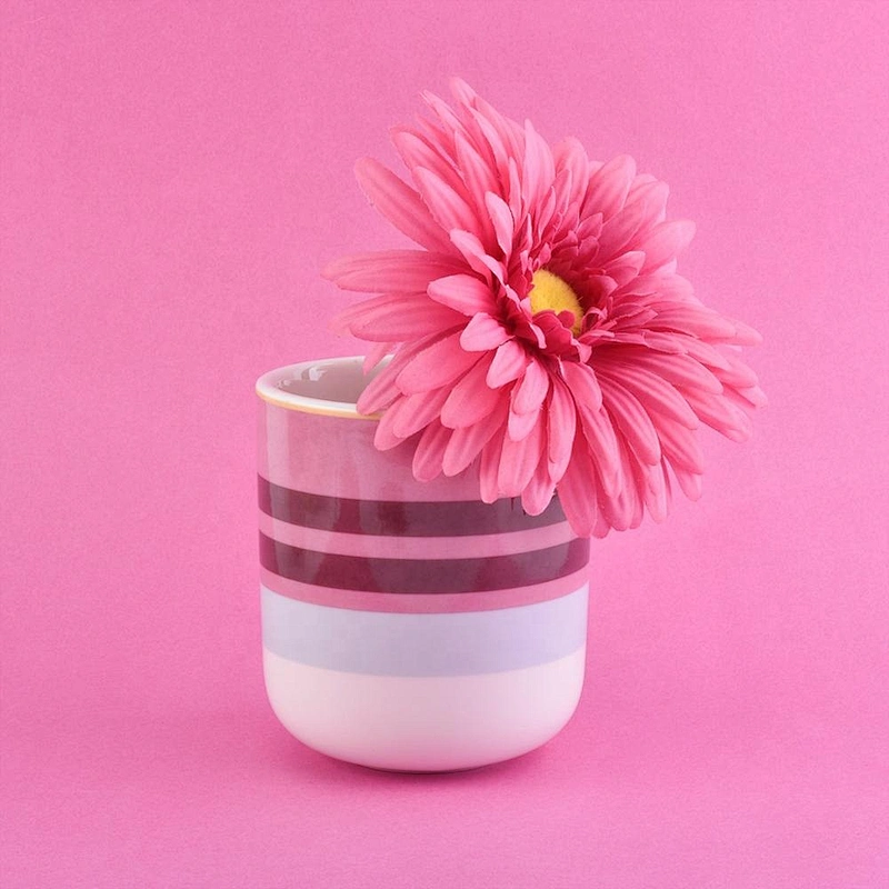 10oz Wholesales pink luxury ceramic candle holders for wedding