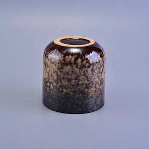 Antique amber ceramic holder candle supplier